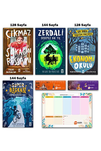 Genç Timaş Çıkmaz Sokağın Ressamı - Zerdali - Süper Başkan - Ekonomi Okulu Set 4 Kitap
