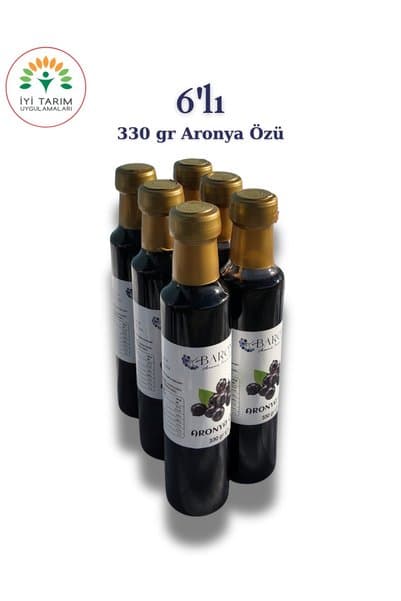 baronya Yoğunlaştırılmış %100 Aronya Özü 6 Adet (Aronya Konsantresi) Katkısız 330gr