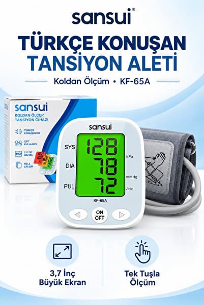 SANSUI Türkçe Konuşan Üst Koldan Ölçen Dijital Tansiyon Aleti
