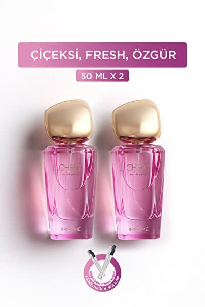 Imprime Cherié Edp Kadın 2'li Set Parfüm 50ml | Çiçeksi Ve Fresh | Çilek, Ananas, Şakayık, Müge, Yasemin, Amber