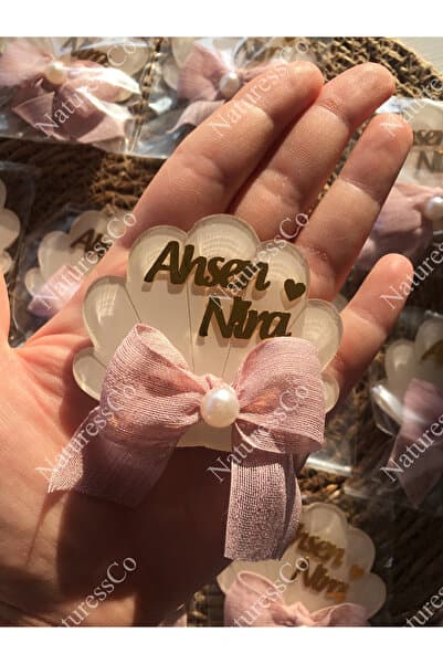 NaturessCo Fiyonklu Istiridye Model Hediyelik Bebek Magneti ( 10 Adet )