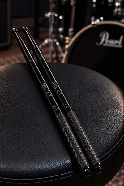 Midex GFK-901BK PRO 5A Profesyonel Kırılmaz Baget Fiber Karbon Drumsticks Siyah Renk Davul Bateri Bageti