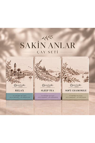 Conbella Sakinleştirici Çay Seti (Relax + Sleep Tea+ Papatya - 45’ li Paket Piramit Çay)