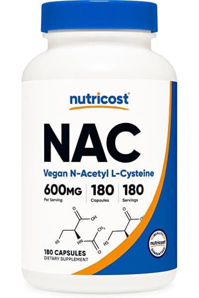 Nutricost N-Acetyl Cysteine NA.C 600 MG 180 Kapsül Usa Menşeii DaphneLabs