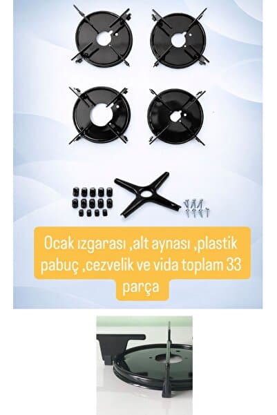 Becenhouse Vestel ,Beko ve Birçok Marka Için Cam Ocak Izgara Takımı-Ankastre-Set Üstü (33 parça)