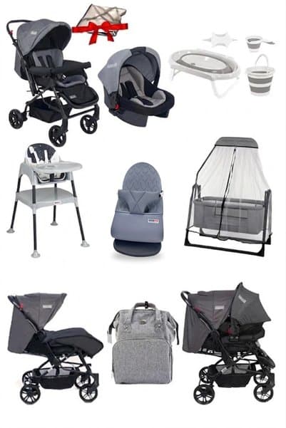 Tommybaby 12 Parça Çeyiz Seti Bebek Arabası Puset Beşik Anakucağı Mama Sandalyesi KüvetTakımıBebekBakımÇantası