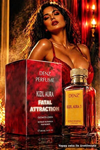 Denz Perfume KIZIL AURA 3 FATAL ATTRACTİON KADIN PARFÜM BAŞTAN ÇIKARICILIĞIN SIVI FORMU EXTRAİT DE PARFÜM