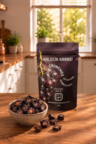 Tafali Dondurularak Kurutulmuş Kalecik Karası Üzümü - Coğrafi İşaretli, Katkısız, Çıtır Atıştırmalık