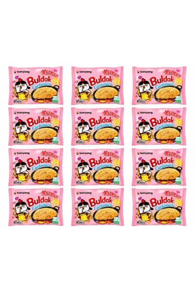 samyang buldak Samyan Buldak Ramen carbonara 140 gr 12 li/ramen/hot/hazir Noodle Kore Orijinal Helal 12adet
