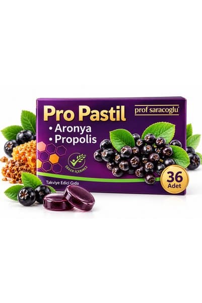 prof saracoglu Pro Pastil Aronya & Propolis Takviye Edici Gıda | Boğaz Pastili