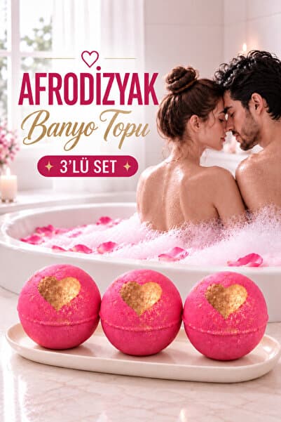 bath box Bathbox Afrodizyak Banyo Topu, Nem Bombası, Jakuzi, Küvet & Pedikür Topu 3 Adet 130 gr