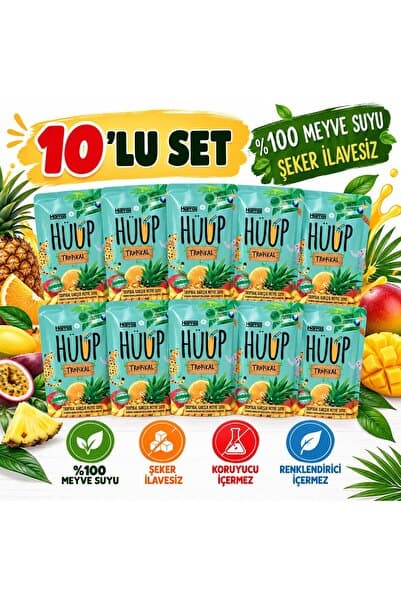 EVREN CO Harras Hüüp Katkısız Karışık Meyve suyu Elma Portakal Mandalina Ananas Muz Mango 10 lu