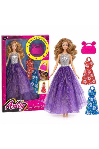 Golden Rainbow OYDAŞ Anlily Çantalı Yedek Elbiseli Bebek