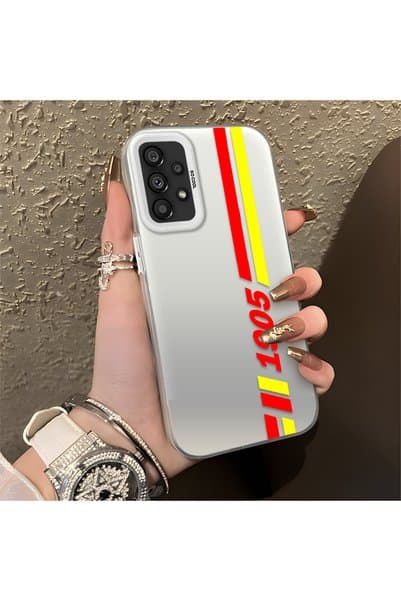 CASEVIBE Samsung Galaxy A73 Uyumlu Sofistike Şerit Tasarım Çok Dayanıklı Koruyucu Telefon Kılıfı