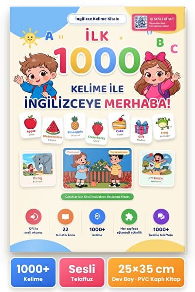 minkino İlk 1000 Kelime ile İngilizceye Merhaba | Dev Boy Kitap