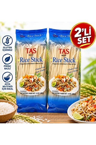 EVREN CO TAS Rice Stick Pirinç Makarnası Glutensiz 2x400 gr