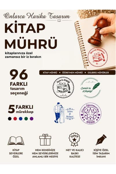 MÜHÜRŞAH Kitap Mührü, Öğretmen Mührü, Kitap Kaşesi, Kişiye Özel Ahşap Mühür, Kişiye Özel Hediye, Tasarım, Kitap Damgası, Kişiye Özel Kitap Mührü, Exlibris Mühür, İsim Damgası, Ahşap Kitap Kaşesi