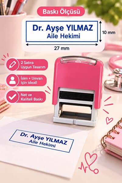 cenovi Kişiye Özel İsim Ünvan Kaşesi – Doktor Hemşire Ebe Öğretmen Kaşesi