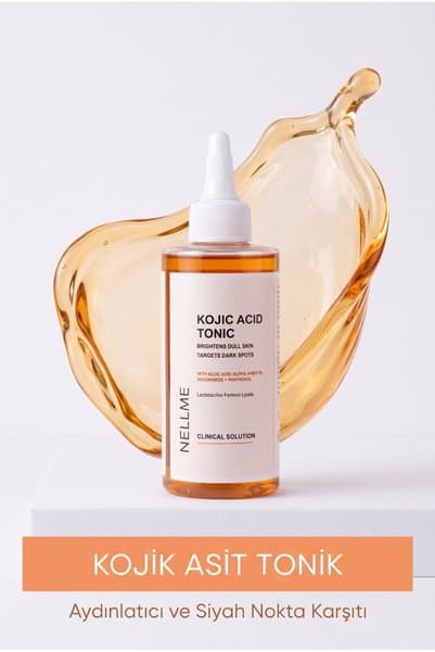 NELLME Aydınlatıcı, Leke ve Siyah Nokta Karşıtı Kojik Asit Tonik 200 ml