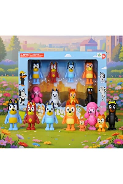 DEK Bluey 8’li Figür Seti Bluey Bingo ve Arkadaşları