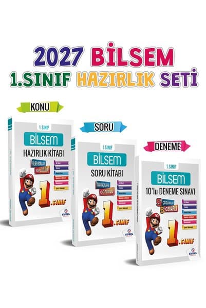 Kurul Yayıncılık 2027 1.sınıf Bilsem Hazırlık Kitapları Seti 3 Lü Konu Soru Deneme