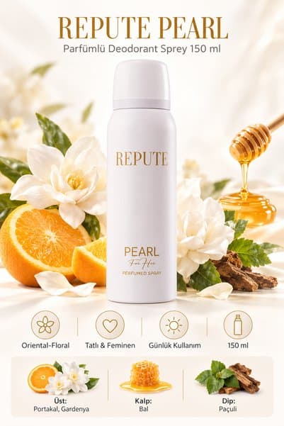 repute Pearl Kadın Parfümlü Deodorant Sprey 150 ml