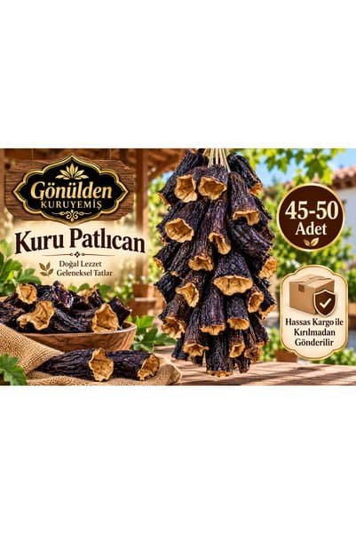 GÖNÜLDEN KURUYEMİŞ Dolmalık Antep Patlıcan Kurusu Uç 45-50 adet