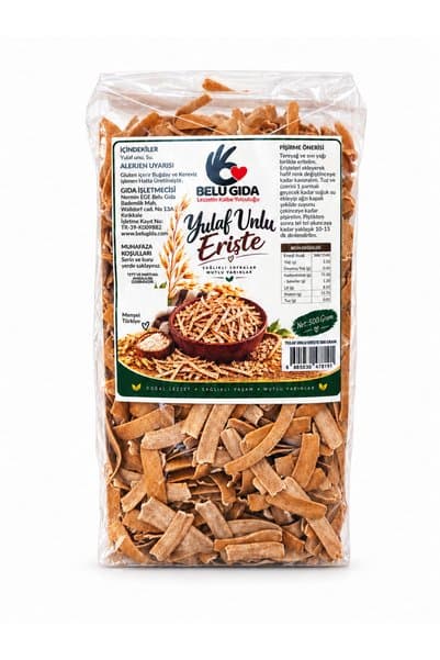 Belu Gıda Atölyesi Yulaf Unlu Erişte 500 Gram
