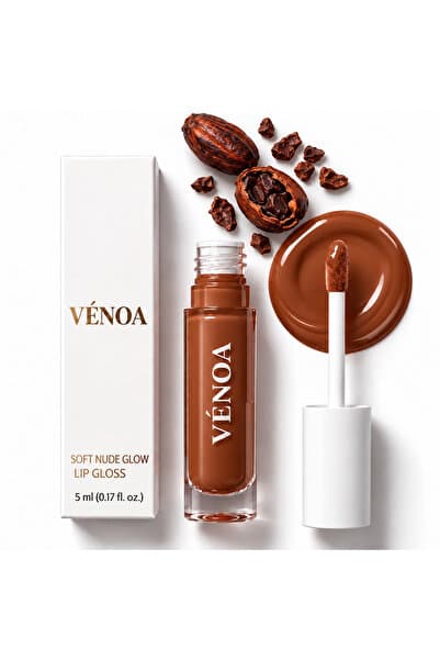 Venoa VÉNOA Soft Nude Glow Lip Gloss Dudak Parlatıcısı – Parlak ve Dolgun Görünüm