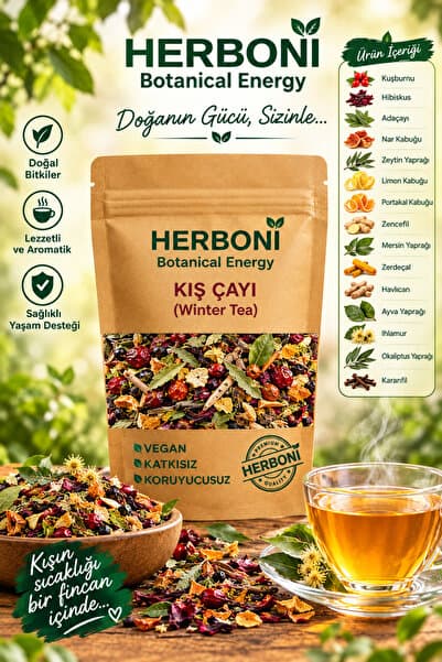 HERBONİ Kış Çayı 100 g, Premium Kalite, Zengin İçerikli