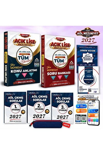 Liyakat Yayınları YENİ MEZUNİYET AÇIK ÖĞRETİM LİSESİ SINAV SETİ - AÖL Zorunlu Tüm Dersler Konu Anlatımlı Ders Notları ve Soru Bankası - Açık Öğretim Lisesi Sınavlarına Özel Hazırlık - Mezun OL