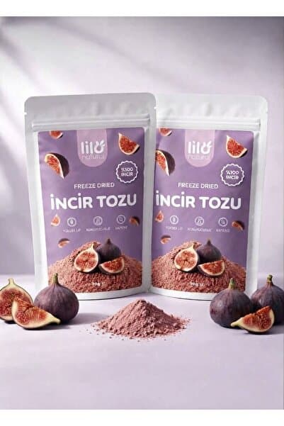 Lilo Natural Freeze Dried İncir Tozu 50 g x 2 adet- %100 İncir - Dondurularak Kurutulmuş Meyve Tozu