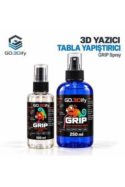 go3dify GO.3Dify 3D Yazıcı Tabla Yapıştırıcı Sprey 100 ml Baskı Tutunma Spreyi PLA PETG ABS Uyumlu