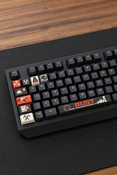 Makerpax Rust Temalı Keycaps 9'lu Set - 6.25U Spacebar ve Cherry MX Uyumlu Mekanik Klavye Tuş Takımı
