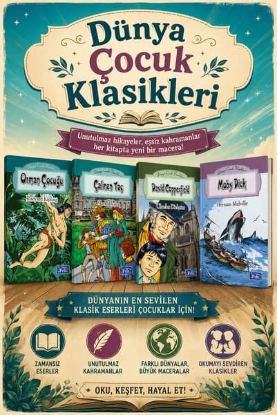Parıltı Yayınları 4 Kitaplı Dünya Çocuk Klasikleri Seti - 4. 5. 6. 7. ve 8. Sınıflar İçin Öğretmen Tavsiyeli Okumayı Sevdiren-3