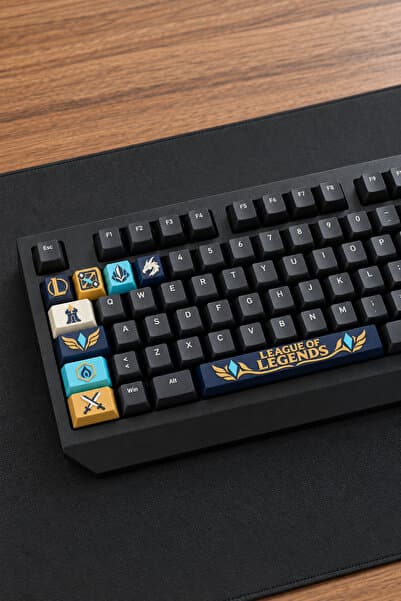 Makerpax League of Legends Temalı Keycaps 9'lu Set - 6.25U Spacebar ve Cherry MX Uyumlu Mekanik Klavye Tuş Takımı