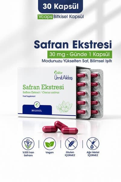 Dr. Ümit Aktaş Safran Ekstresi +Safr’inside, 10 kat fazla Safranal