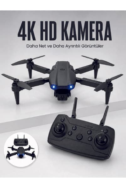 Genel Markalar E99 Pro 4K Hd Kameralı Katlanabilir Drone App Kontrollü Uzaktan Kumandalı Mini Drone