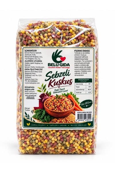 Belu Gıda Atölyesi Sebzeli Kuskus 500 Gram
