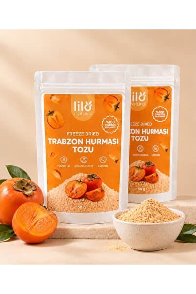 Lilo Natural Freeze Dried Trabzon Hurması Tozu 50 g x 2 adet - %100 Trabzon Hurması - Dondurularak Kurutulmuş Meyve Tozu