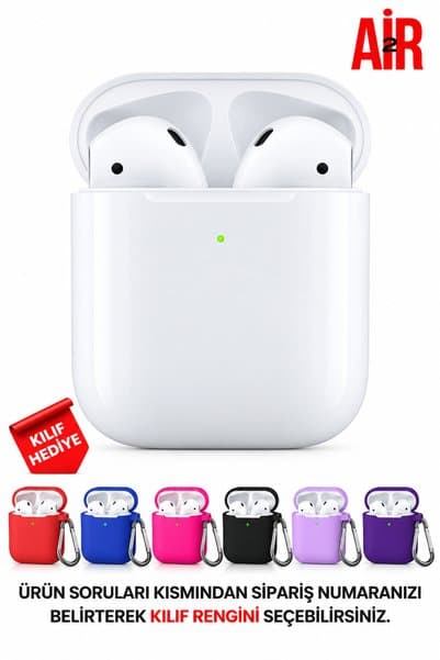Barbanti Mobile Beyaz 2.nesil Ios Android Uyumlu Kablosuz Bluetooth Kulaklık Karışık Renk Kılıf Hediyeli Plus