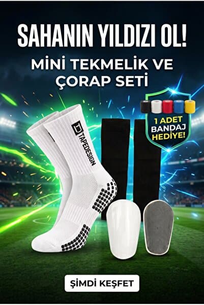 Genel Markalar Mini Tekmelik Ve Çorap Seti❗ Bandaj Hediye 🎁