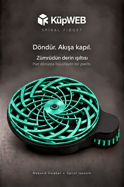Kupweb 3D Baskı Kinetik Dönen Fidget ve Masaüstü Dekoratif Obje