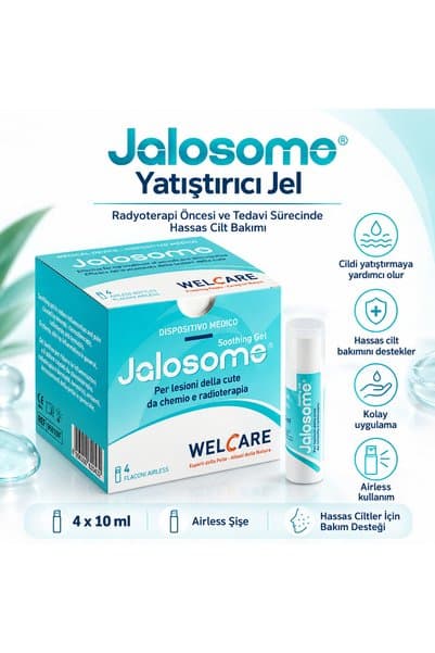 JALOSOME Yatıştırıcı Jel 4x10 ml Radyoterapi Öncesi ve Tedavi Süreci Hassas Cilt Bakımı Airless