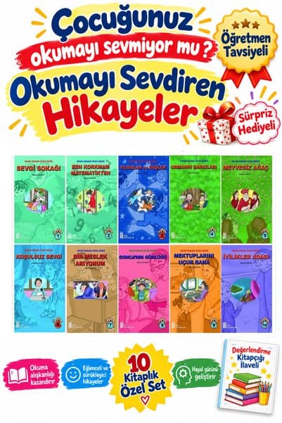 Ata Yayıncılık 4. Sınıf 10'lu Hikaye Kitapları Seti- Okumayı Sevdiren 80 Sayfalık Öyküler