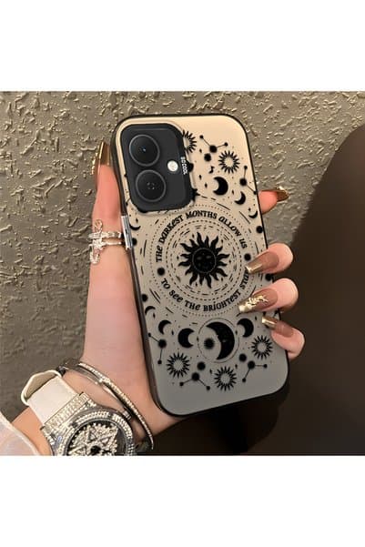ARTISHELL Tecno Spark Go 2 Uyumlu Gizemli Güneş Ay Yıldız Desenli Şık Telefon Kılıfı