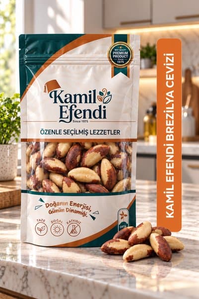 KAMİL EFENDİ 1975 Brezilya Cevizi İçi 100 gr Kabuksuz Brazil Nut Kuruyemiş