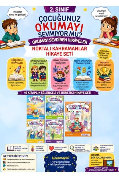 Ata Yayıncılık 2. Sınıf 5'lİ Hikaye Kitapları Seti- Okumayı Sevdiren 32 Sayfalık Öyküler