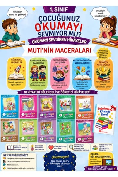 Ata Yayıncılık 1.Sınıflar İçin En Çok Okutan 10'lu Hikaye Seti