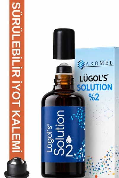 Aromel Iyot Kafesi Için Lügol %2 Lik | 30 ml | Sürülebilir Roll-on Başlıklı Cam Şişe | Iyot Kalemi